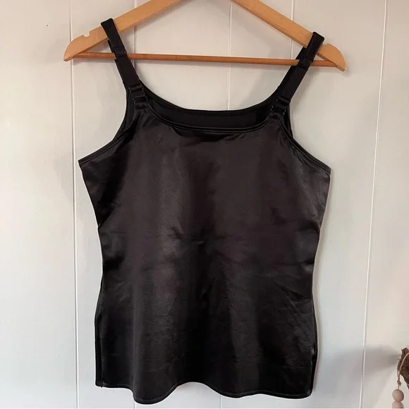 Ruby Ribbon Original Cami Black 3022 Shaping Tank Top Wire-Free Scoop Neck 44 - Picture 7 of 10